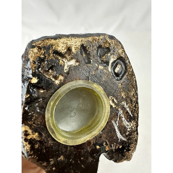 Vintage Chalkware Owl Bank Magical Moody Kitsch Woodland Animal Decor READY - Picture 7 of 10